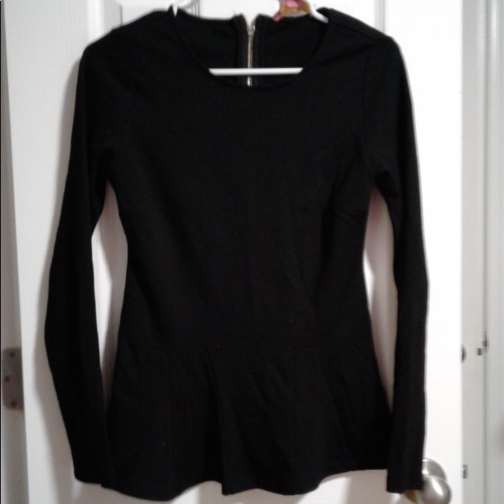 Women's black peplum top
